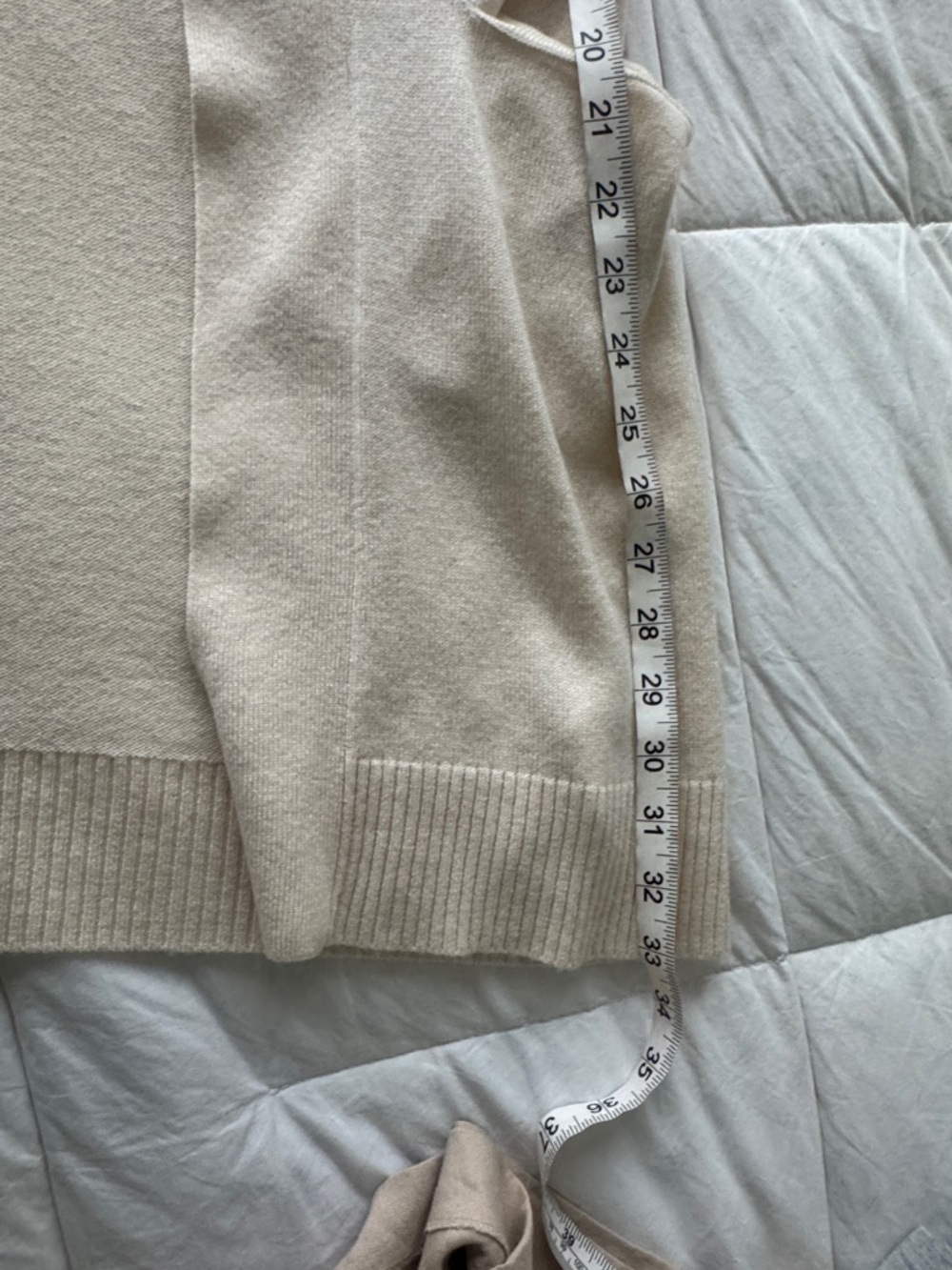 Cashmere Theory Ivory Open-Front Long Knit Cardigan - Picture 7 of 11